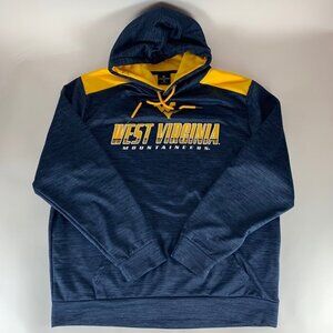 West Virginia Mountaineers NCAA Gold Colosseum Athletic Pullover Hoodie Mens XL